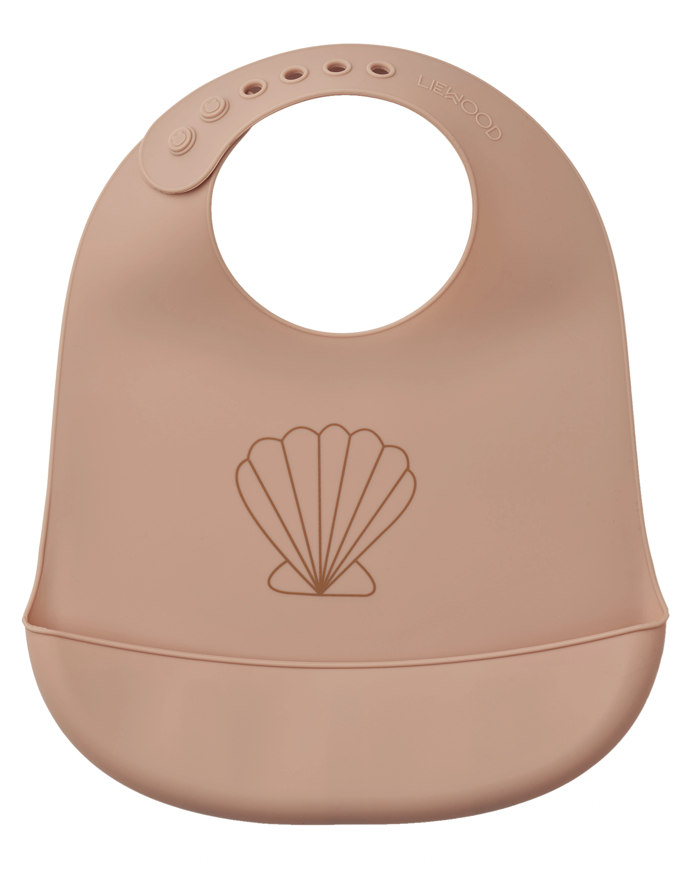 Silikon-Lätzchen SEASHELL mit Auffangschale 2-teilig in pale tuscany