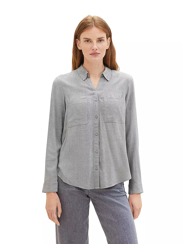 TOM TAILOR Bluse  grau
