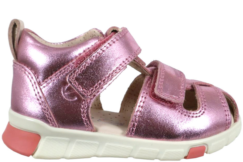 ECCO MINI STRIDE OLD ROSE METALLIC SANDAL