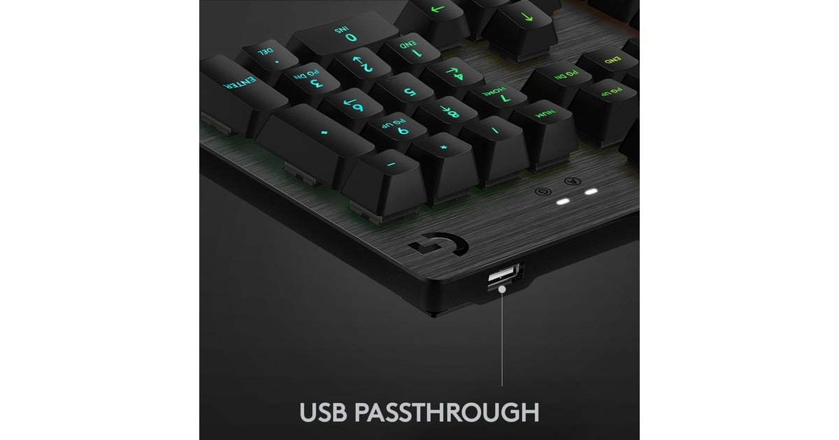 LogitechG512 CARBON LIGHTSYNC RGB Mechanical Gaming Keyboard  (Zwart, US-International, GX Brown, RGB leds)