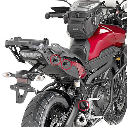 Support valises Givi à liaison rapide pour valises Monokey