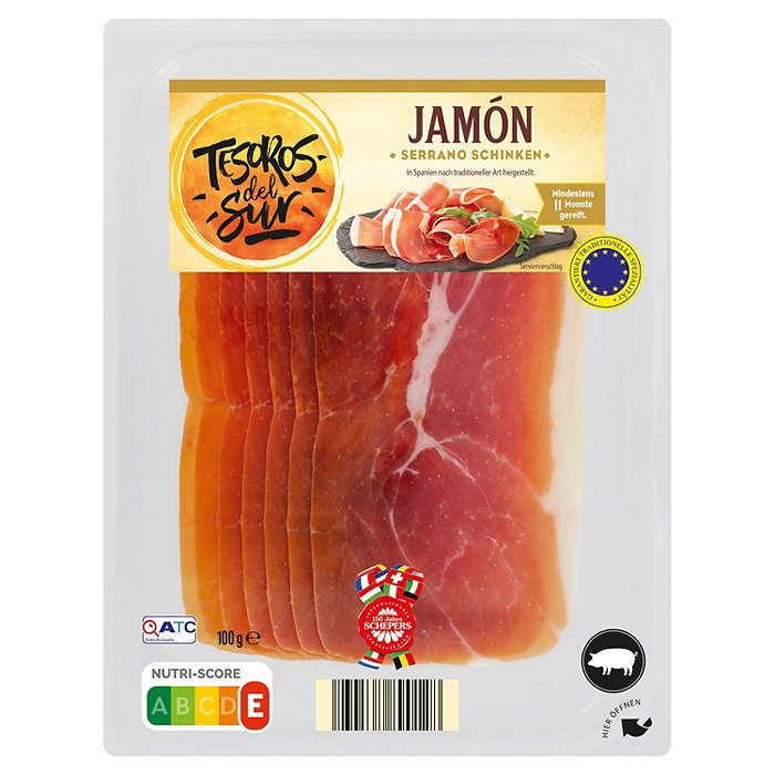 TESOROS DEL SUR Serrano Schinken Spezialitäten 100 g, Jamon