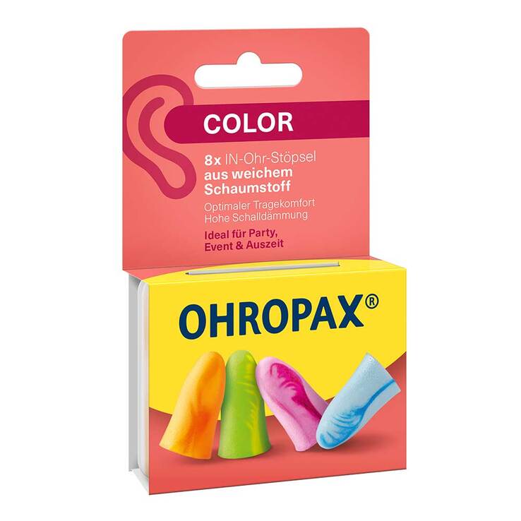Ohropax color Schaumstoff In-Ohr Stöpsel, 8 St