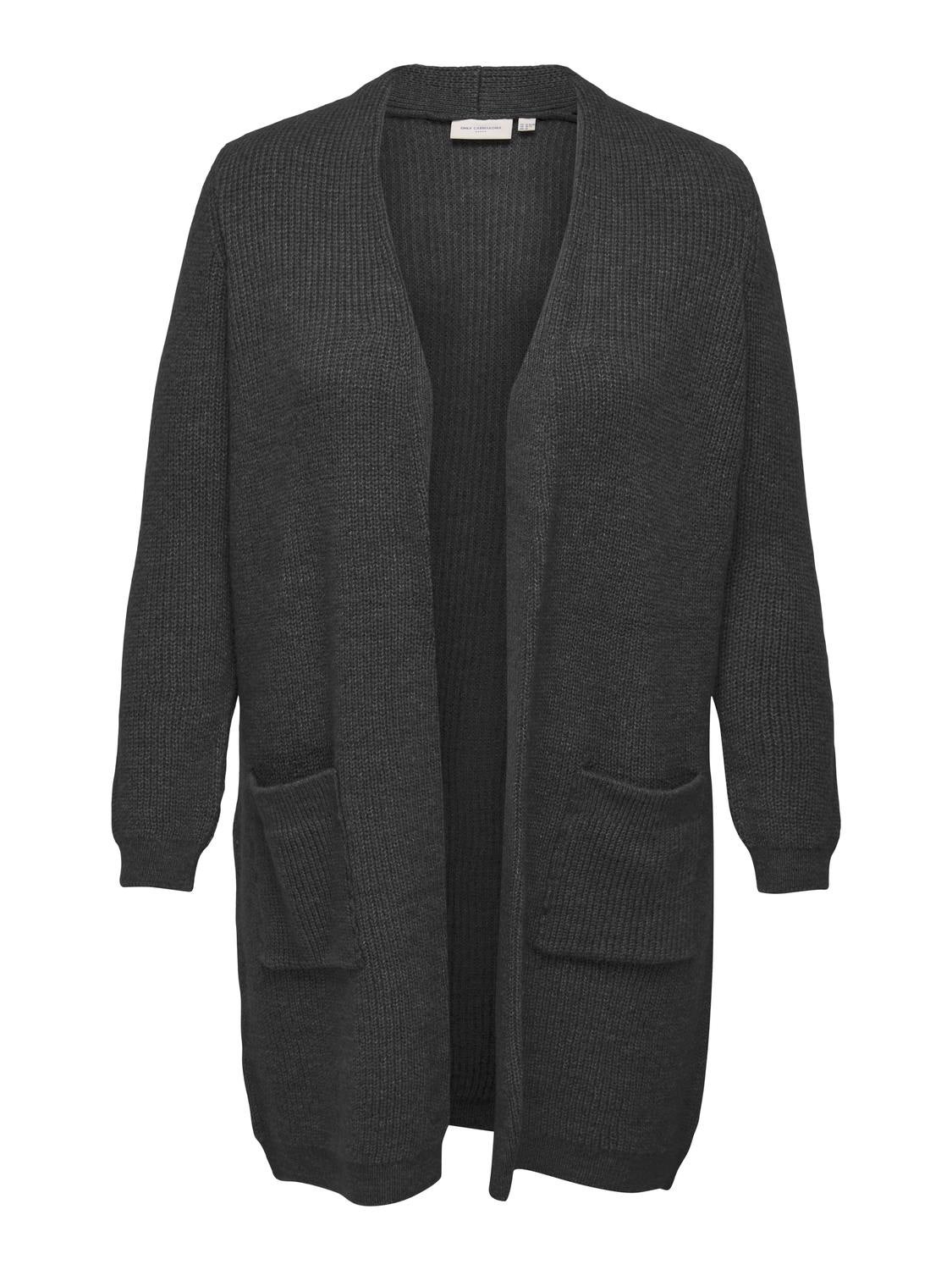 CARJADE Strickjacke Dark Grey Melange