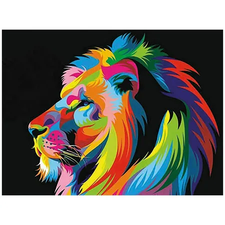 Pracht Diamond Painting Regenbogenlöwe 30 x 40 cm