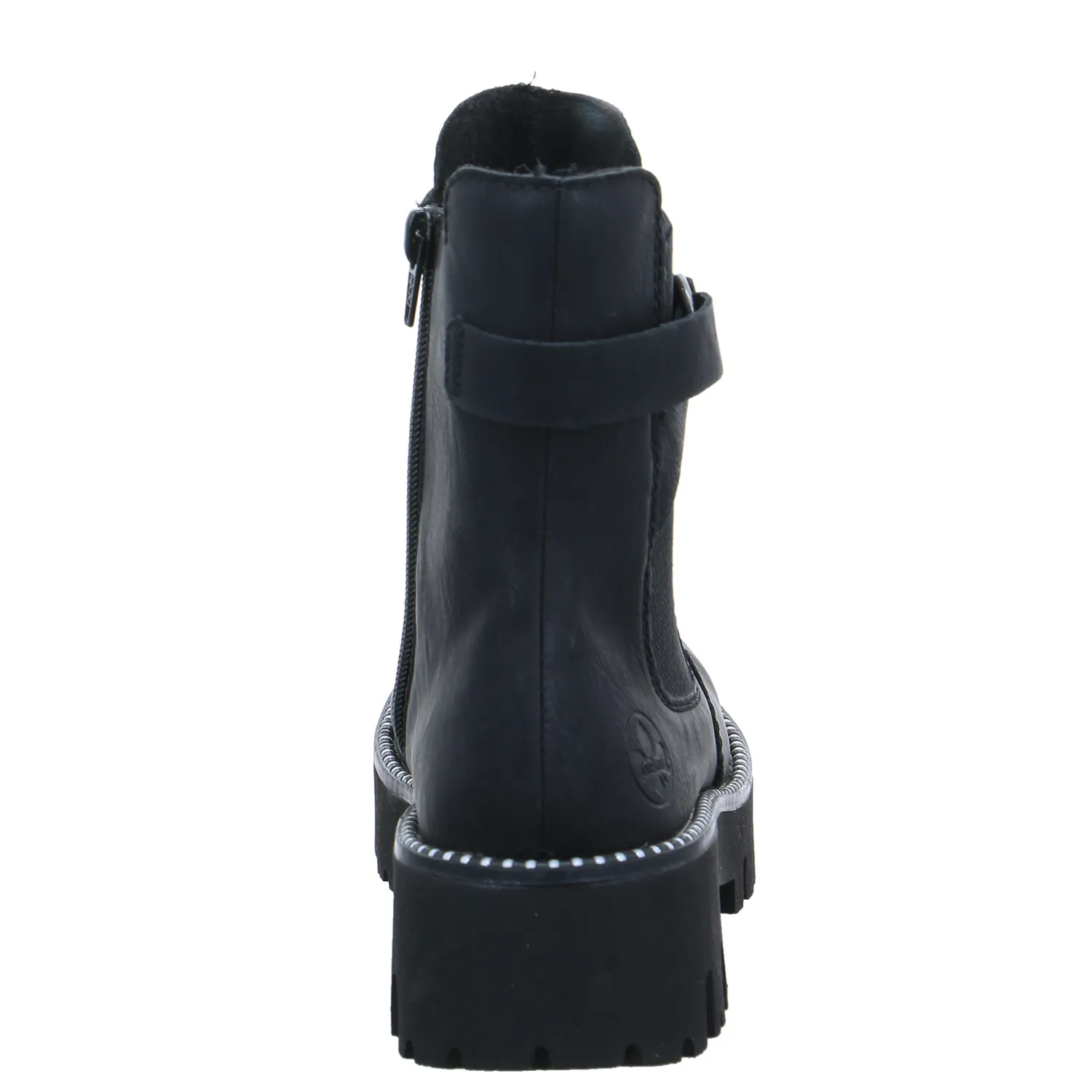 RIEKER Boot Schwarz Lederimitat