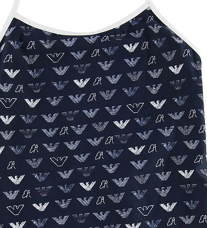 Emporio Armani Badeanzug - Navy m. Allover Logo
