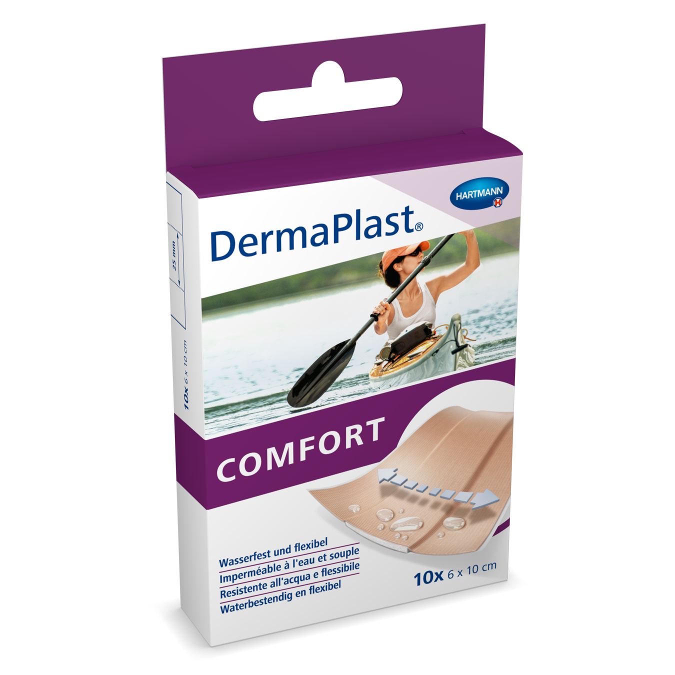 DERMAPLAST Comfort Schnellverband 6cmx10cm Box 10 Stk