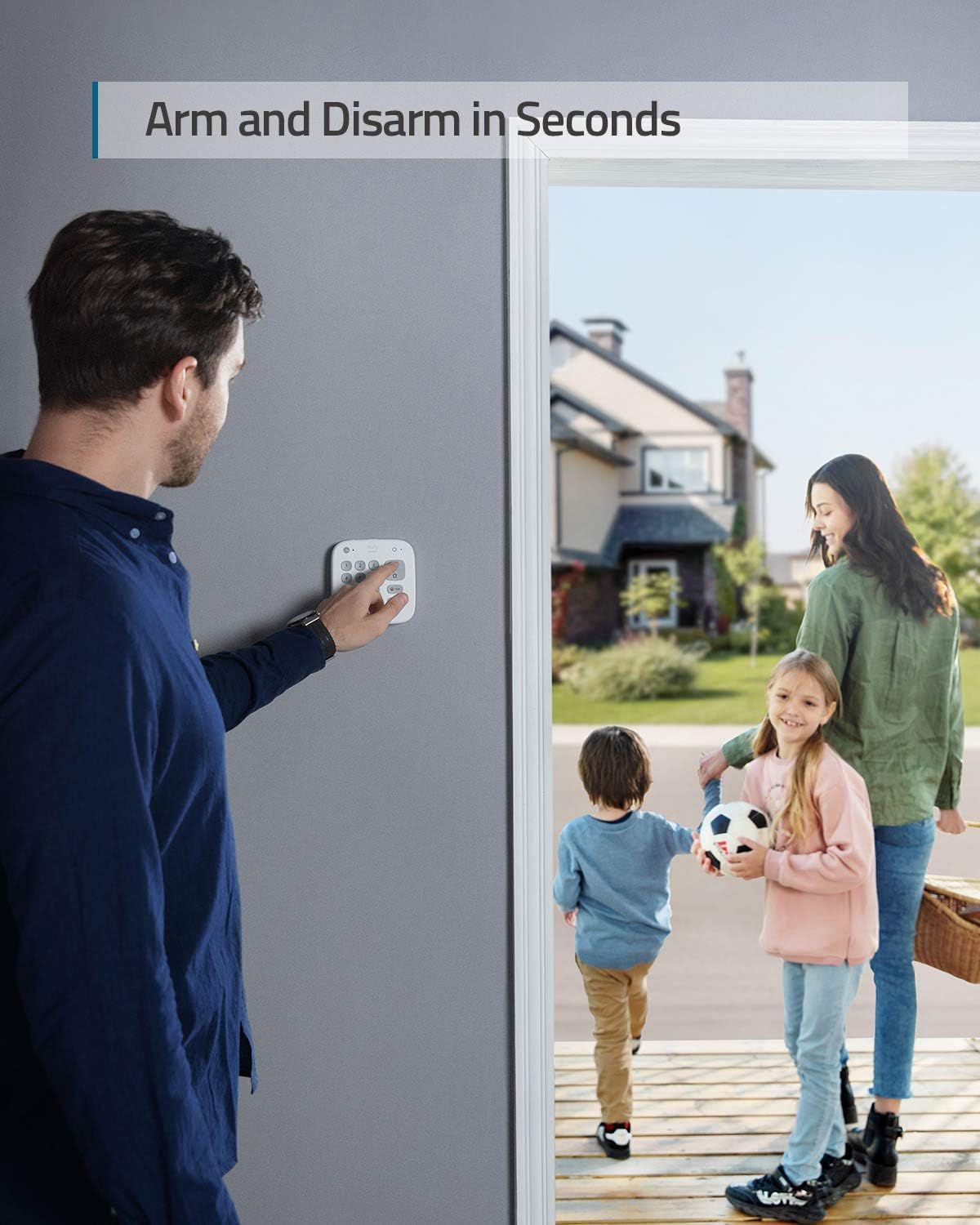 eufy Security 5-teiliges Smart Home Set, Sicherheitssystem mit Bewegungssensor, 2 Diebstahl-Sensoren, Alarmsystem, mit App, kompatibel mit eufyCam, Steuert andere HomeBase Überwachungsgeräte