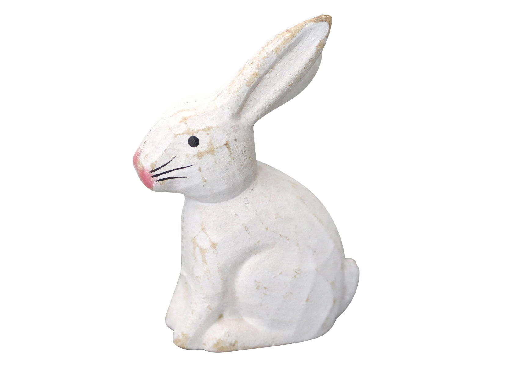 Kleiner Deko-Hasen aus Holz 6x3,5x10cm White washed