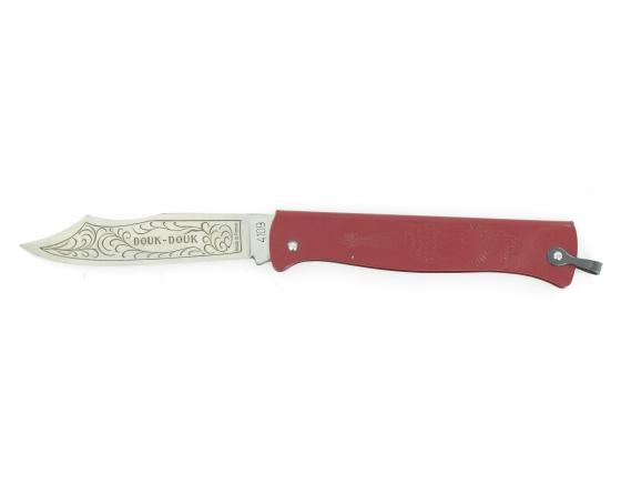Douk Douk 200 Inox - Manche Acier Couleur ROUGE Couteau de poche Le Thiers par Cognet Douk Douk