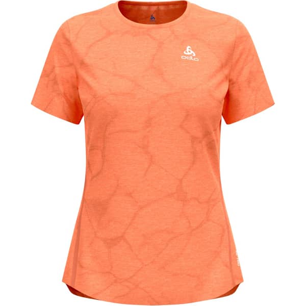 T-shirt running ODLO ZEROWEIGHT ENGINEERED CHILL-TEC W LIVING CORAL MELANGE