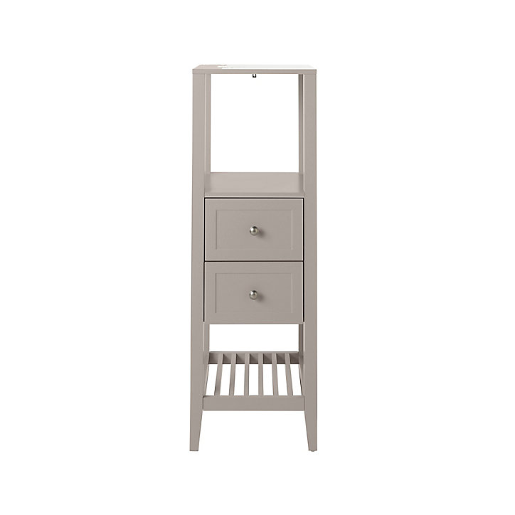 Demi colonne de salle de bains GoodHome Perma taupe H. 120 cm