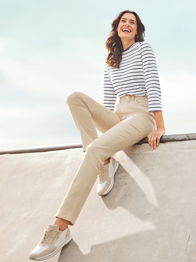 Extraglatt Baumwollhose  Slim Fit