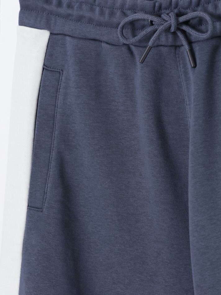Bermuda jogger colorblock - Azul marinho
