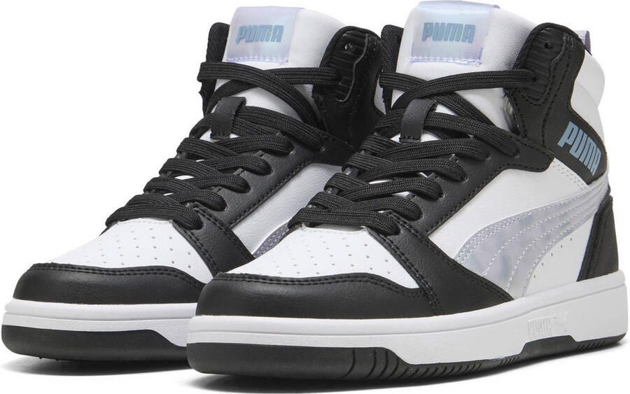 PUMA Rebound V6 Mid Space Belle Jr Meisjes Sneakers Black-Lilac Crush- White