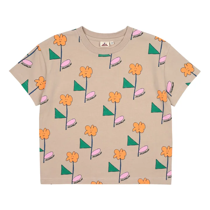 Jelly Mallow T-Shirt Fleur Orange | Beige