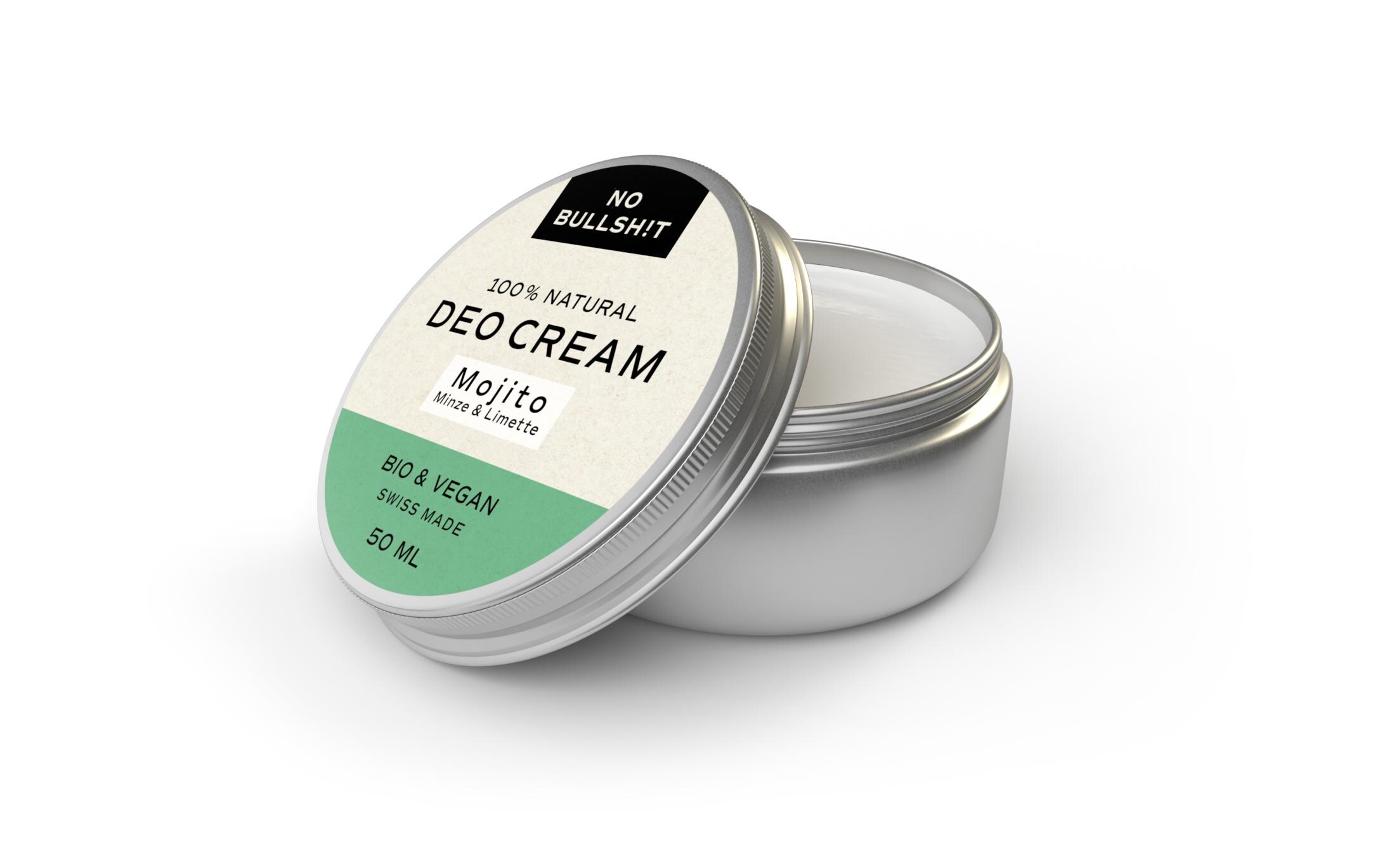 Deo Crème Mojito Minze und Limette 15 mlNatürliches und erfrischendes Deo ohne Aluminiumsalze und künstliche Duft- und Farbstoffe
