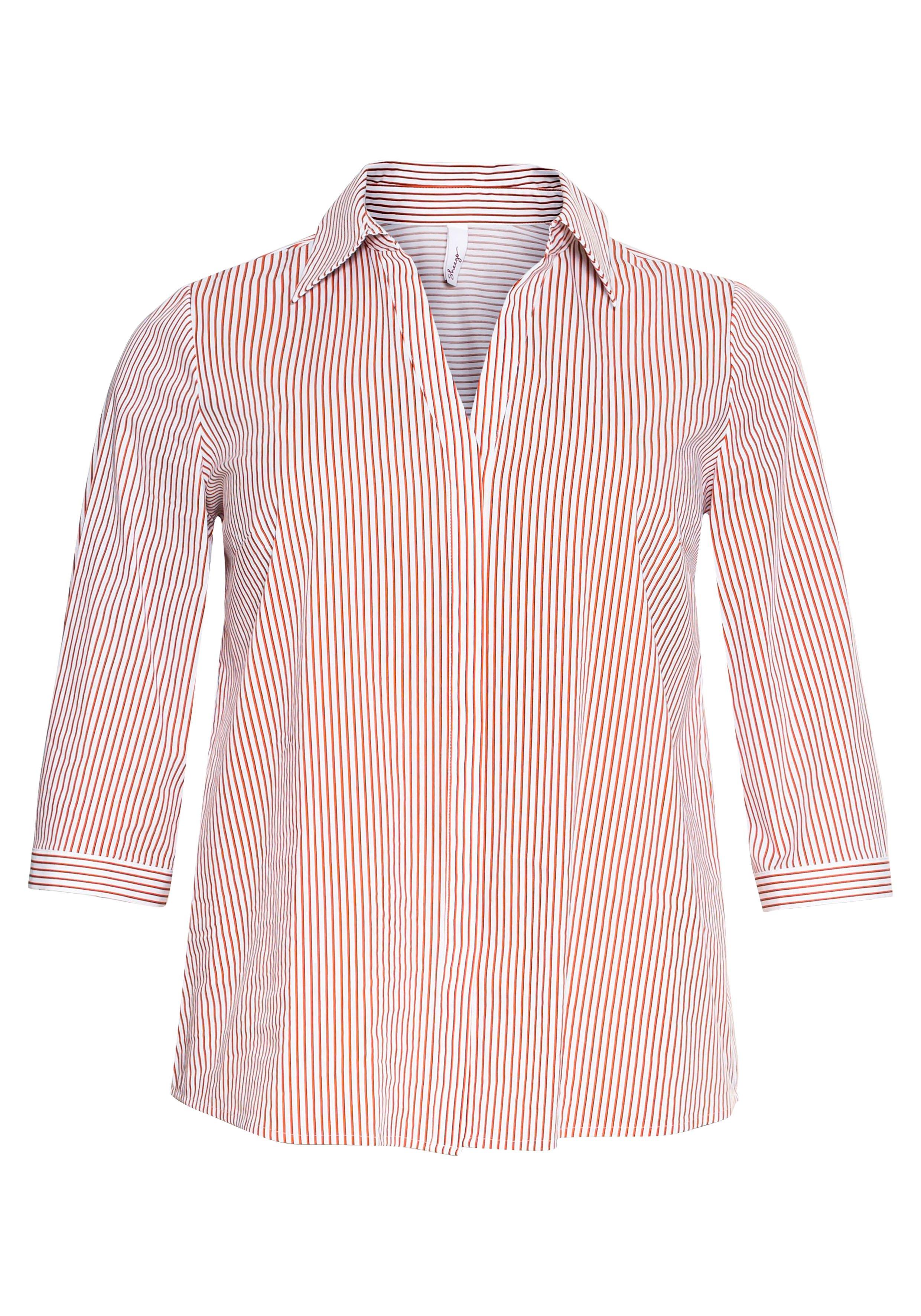 Bluse mit Streifen und V-Ausschnitt