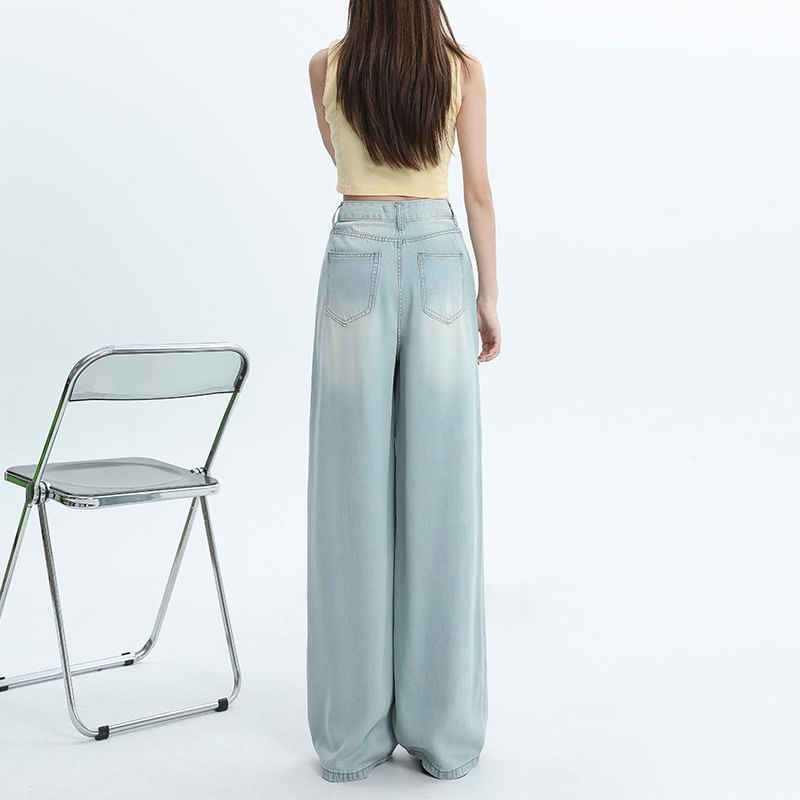 Faiar - High Rise Washed Wide Leg Jeans (diverse designs)