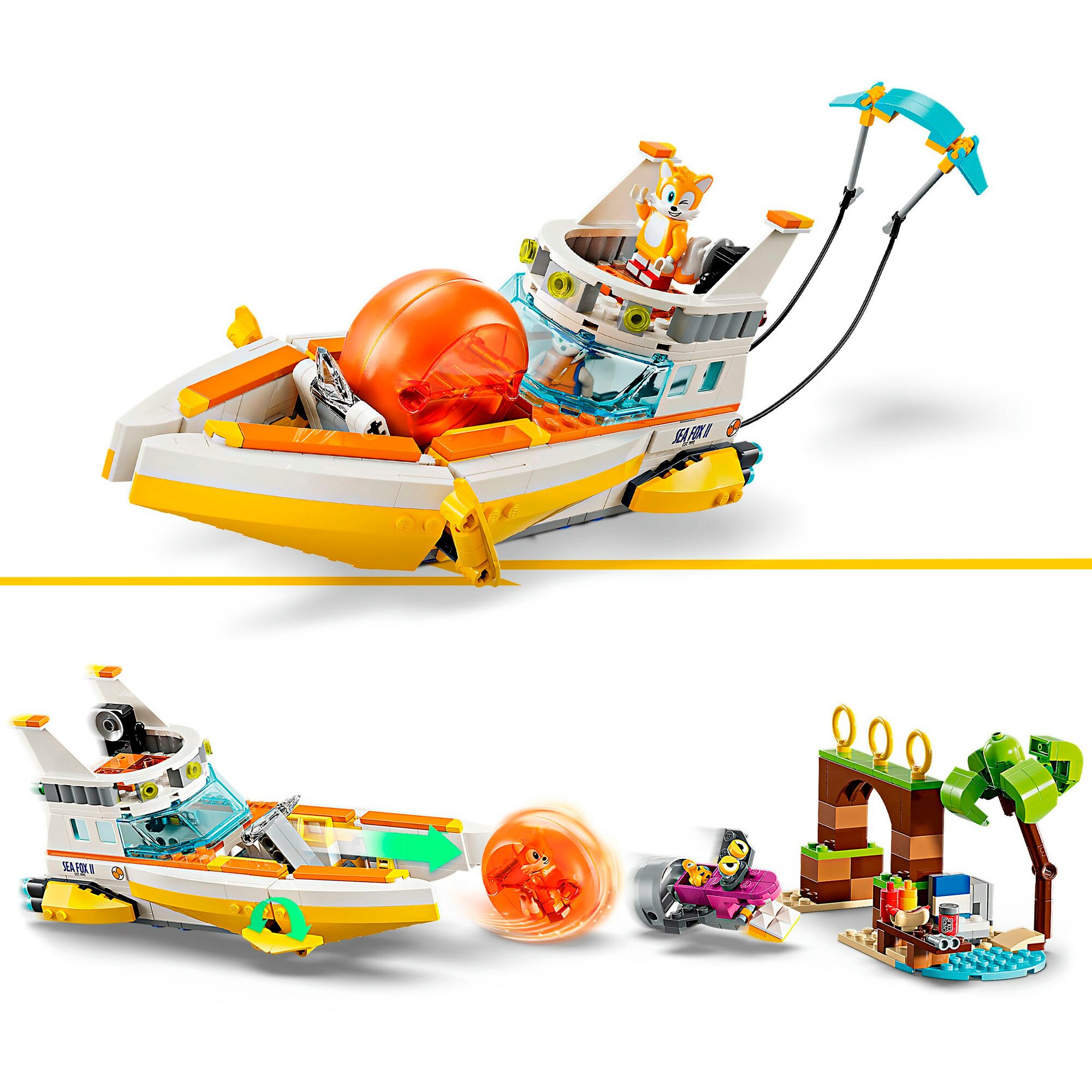 LEGO Konstruktionsspielzeug Sonic the Hedgehog Tails’ Abenteuerboot