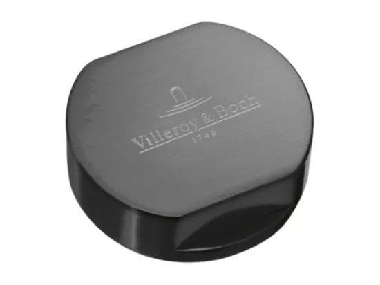 Bouton pour mécanisme 1 cuve, VILLEROY & BOCH en acier inoxydable finition anthracite