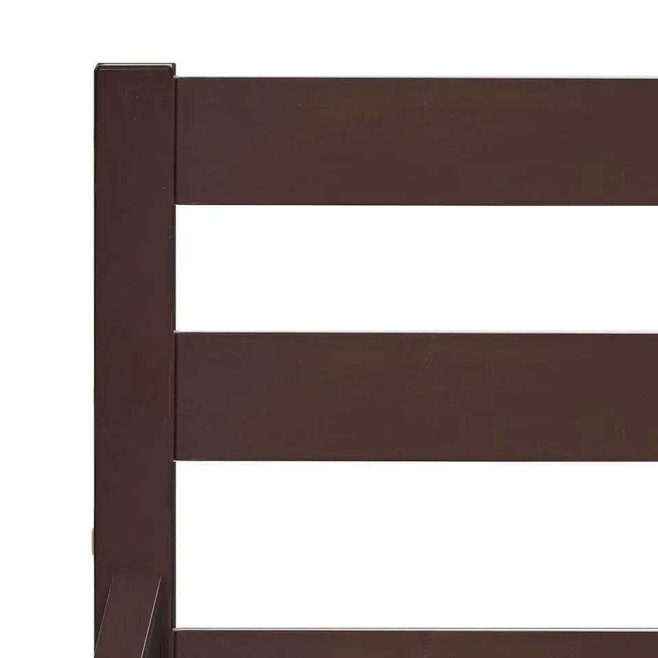 vidaXL - Tweepersoonbed met hoodfbord - Donkerbruin - Hout - 160x200 cm