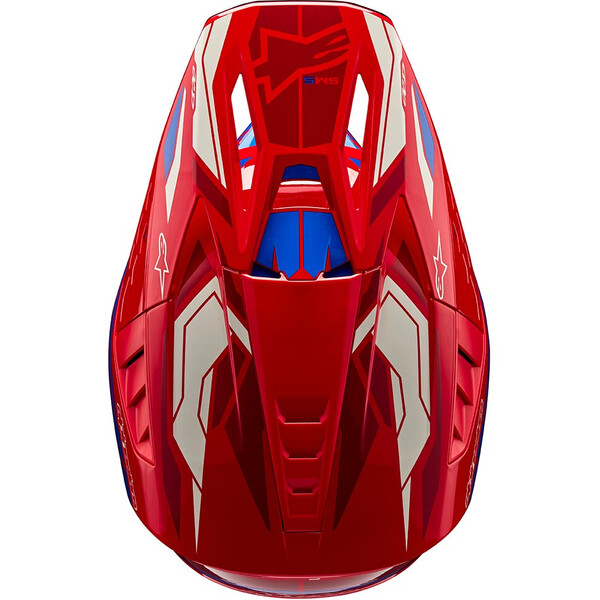 Alpinestars - Casque S-M5 Action 2 Rouge / Bleu / Brillant