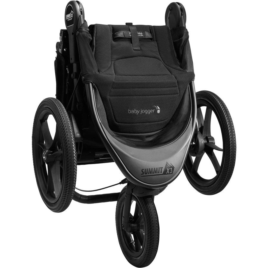 baby jogger Kombi-Kinderwagen Summit X3 Midnight Black inklusive Babywanne Deluxe 2 und Wetterschutz