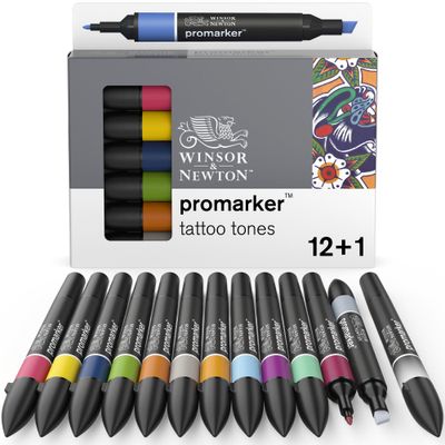 ProMarker Manga Tatouage - 12 Marqueurs double pointe