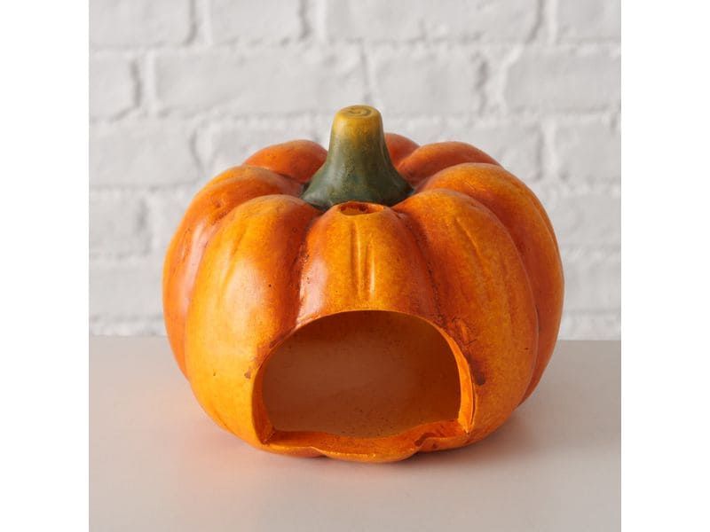 Boltze Teelichthalter Zucca Keramik, 10 x 13.5 cm Thematisch dekorativer Kerzenleuchter