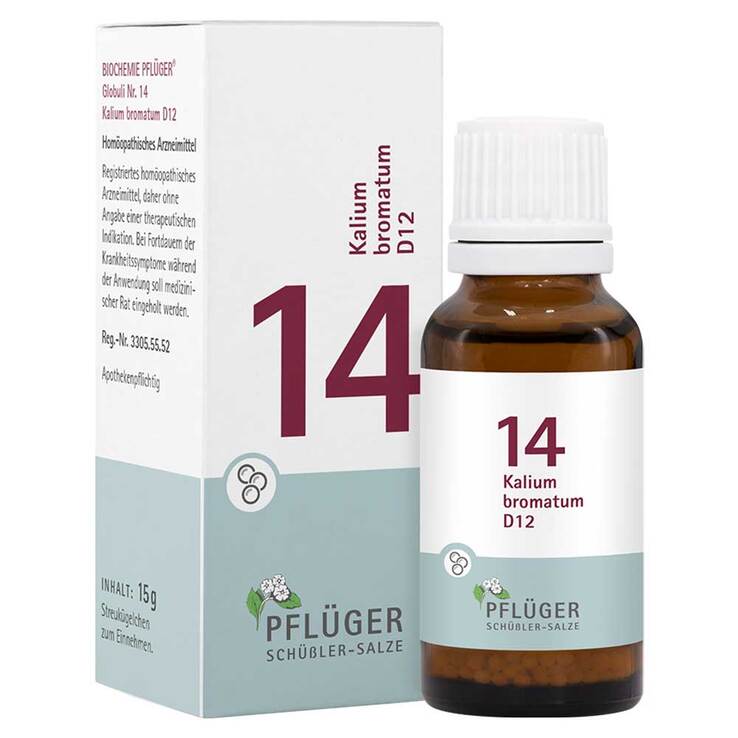 Biochemie Pflüger 14 Kalium bromatum D 12 Globuli, 15 g