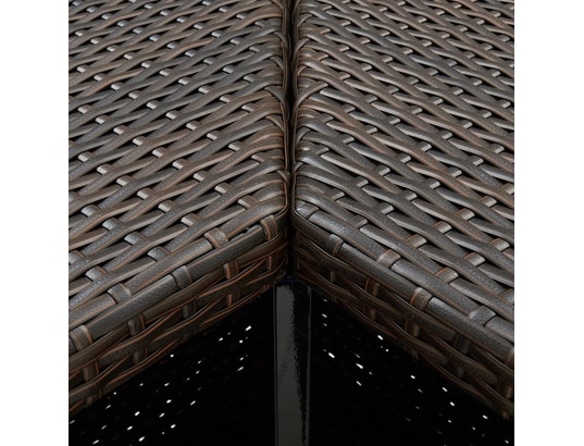 VIDAXL - Table de salle à manger Table d'angle de bar marron 100x50x105 cm résine tressée