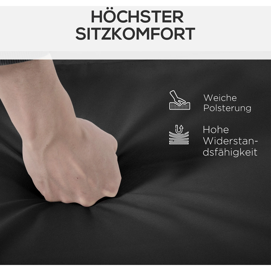 Outsunny Stuhlauflage mit 180g? Polyester schwarz