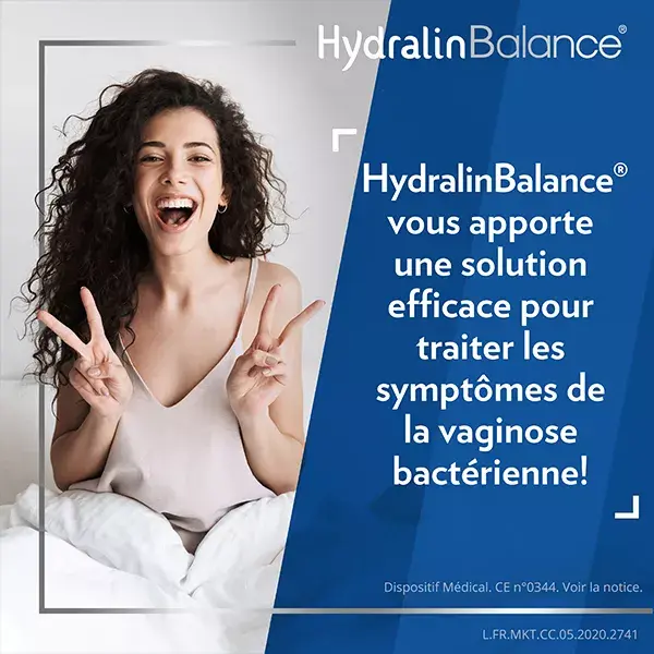 Gel vaginal de tripla ação Hydralin Balance contra vaginose bacteriana, 7 tubos.
