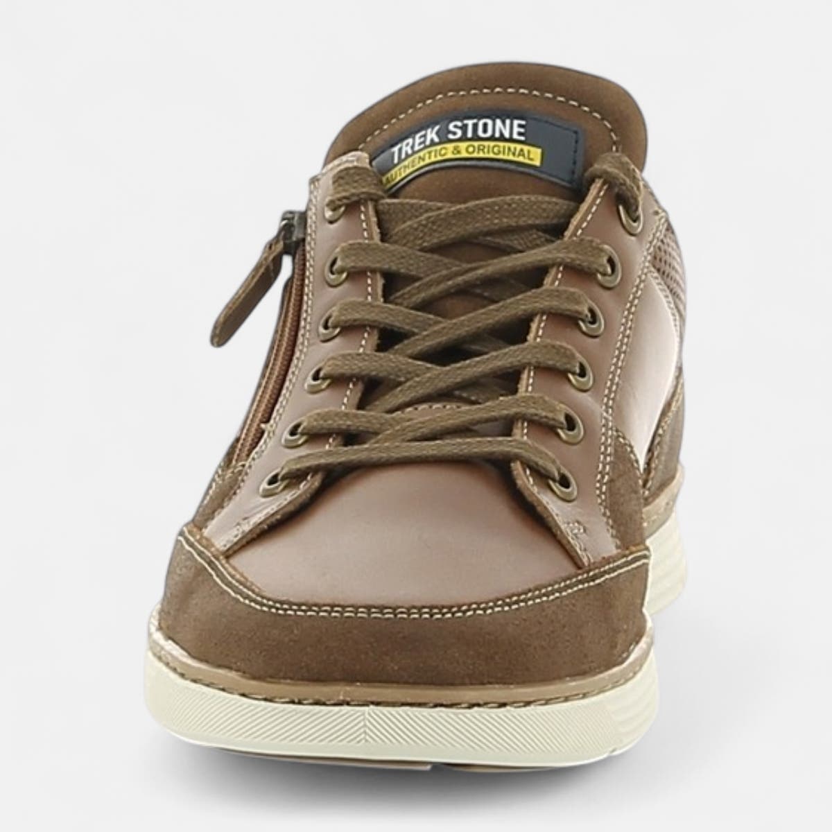 Baskets basses Homme en cuir cognac