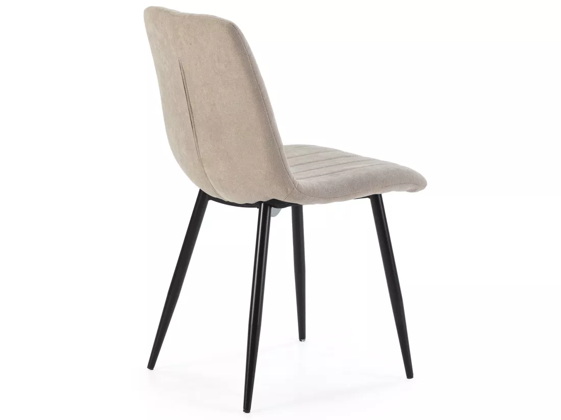 Pack 4 chaises Sagi recouvertes de tissu beige