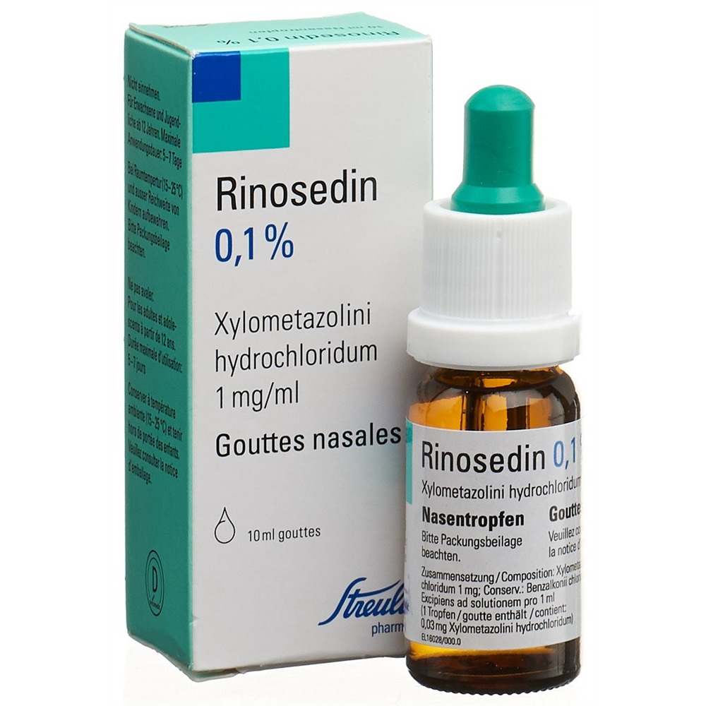 RINOSEDIN Gtt Nas 0.1 % Fl 10 ml