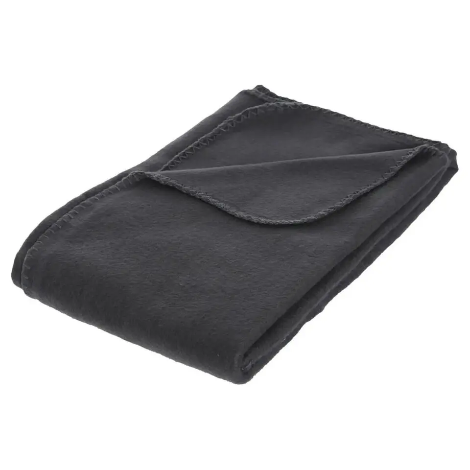 Atmosphera Plaid - antraciet - polyester - 125 x 150 cm