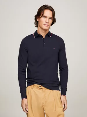 Polo Slim Fit com Detalhes em T da Coleção 1985