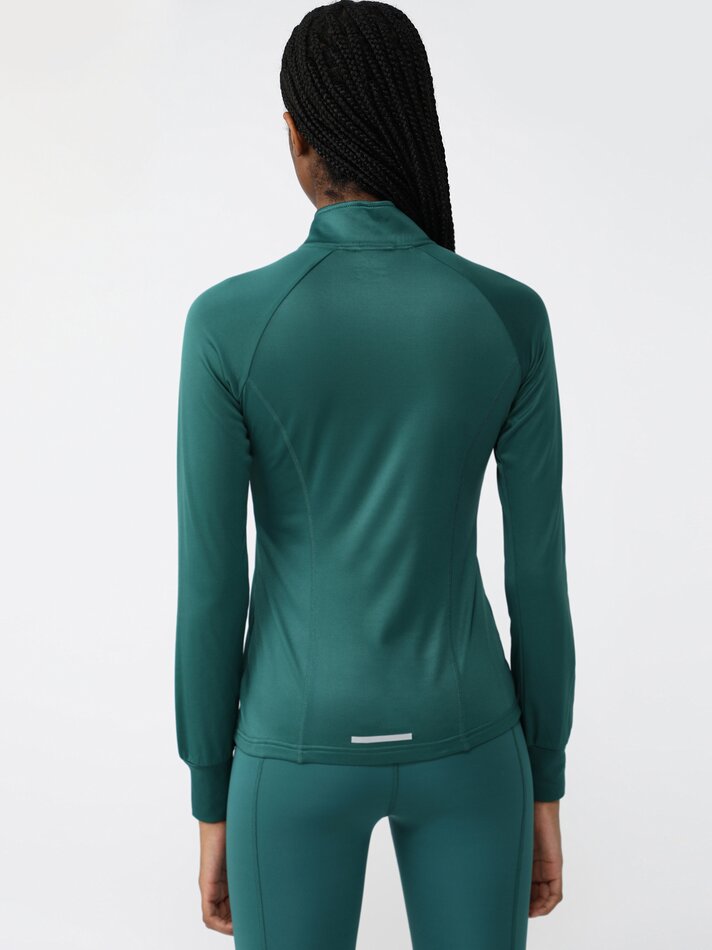 Camiseta esportiva de gola alta - Verde Pato