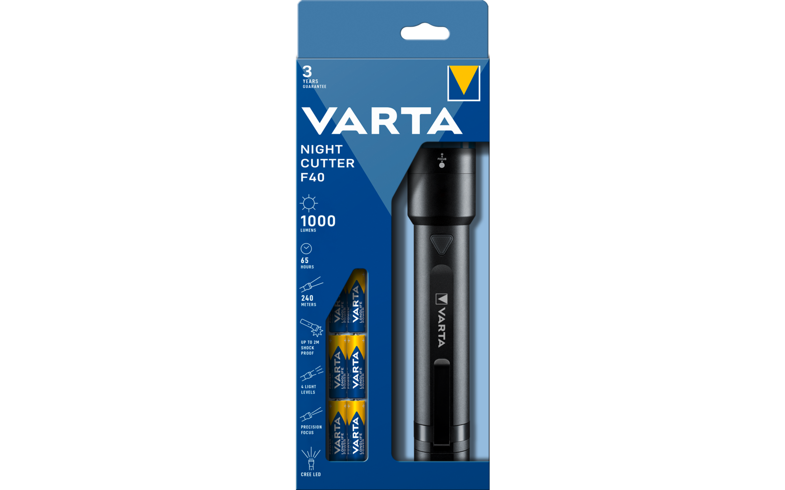 VARTA Night Cutter F40 6AA mit Batt.