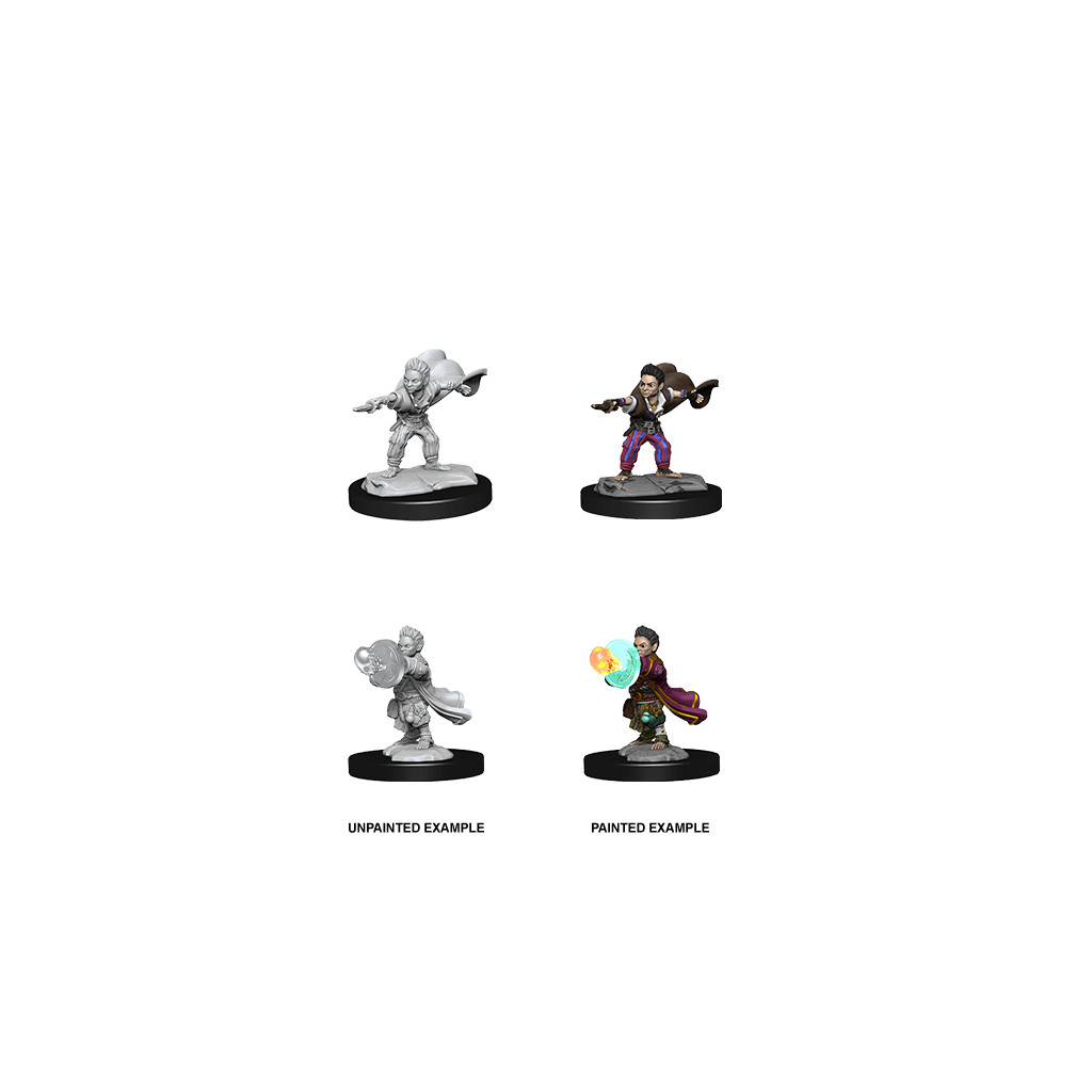 Pathfinder Deepcuts Unpainted Miniatures: Halfling Wizard Male