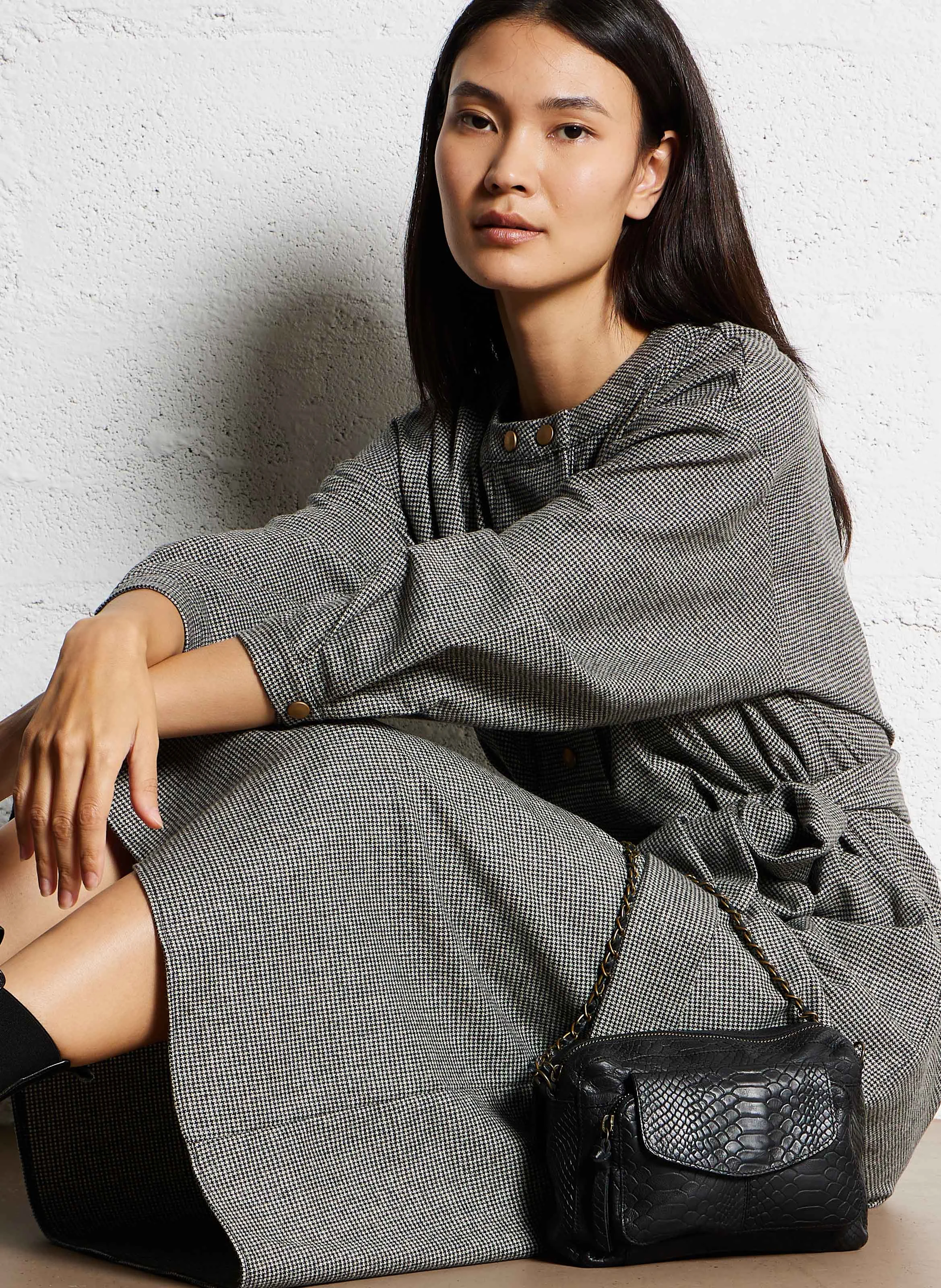 NAINA - Sac bandoulière en cuir | Noir