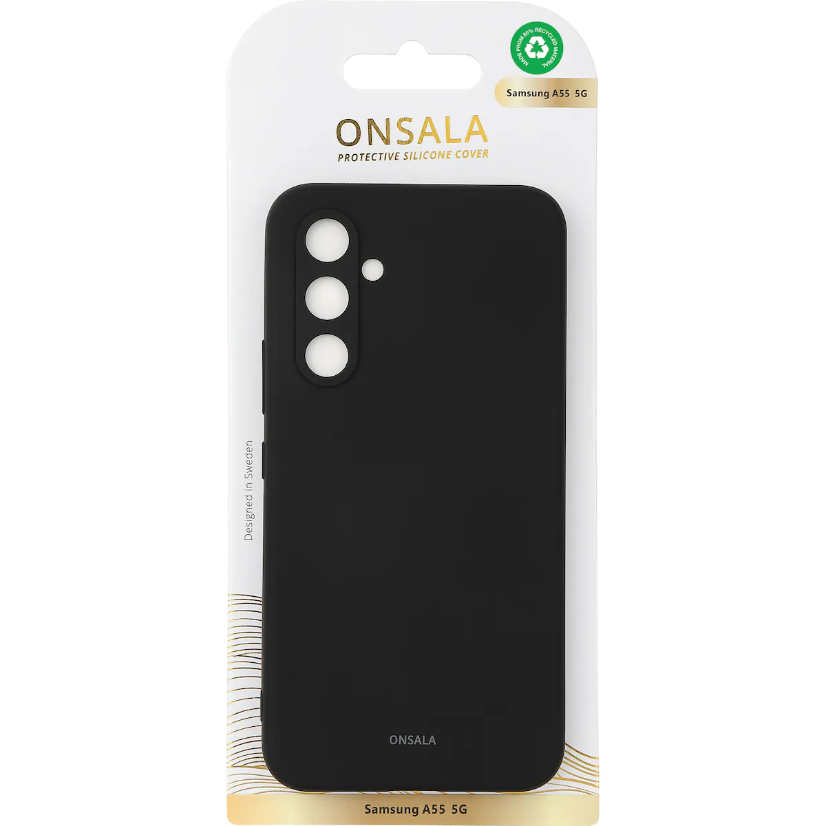 Onsala Samsung Galaxy A55 5G silikondeksel (sort)