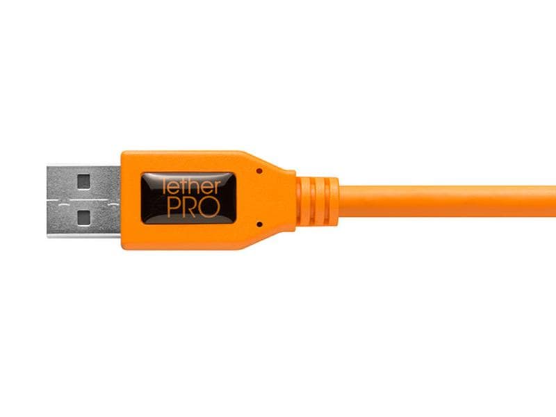 Tether Tools Kabel TetherPro USB 3.0 zu USB-C, 0.5 m Orange USB 3.0 Anschlusskabel