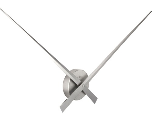 Wandklok Handen zilver Ø 85 cm