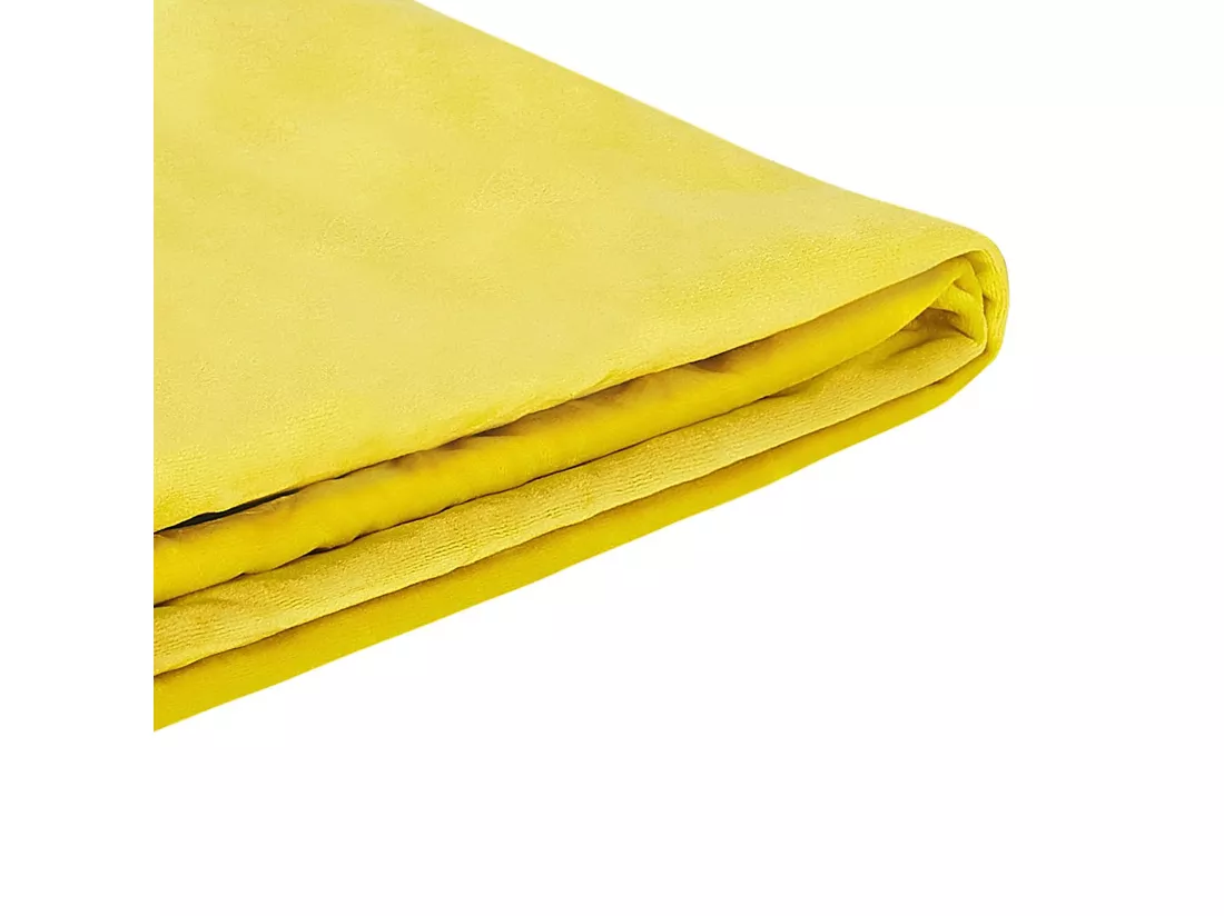 Revêtement de cadre de lit Velours FITOU 160 x 200 cm Jaune