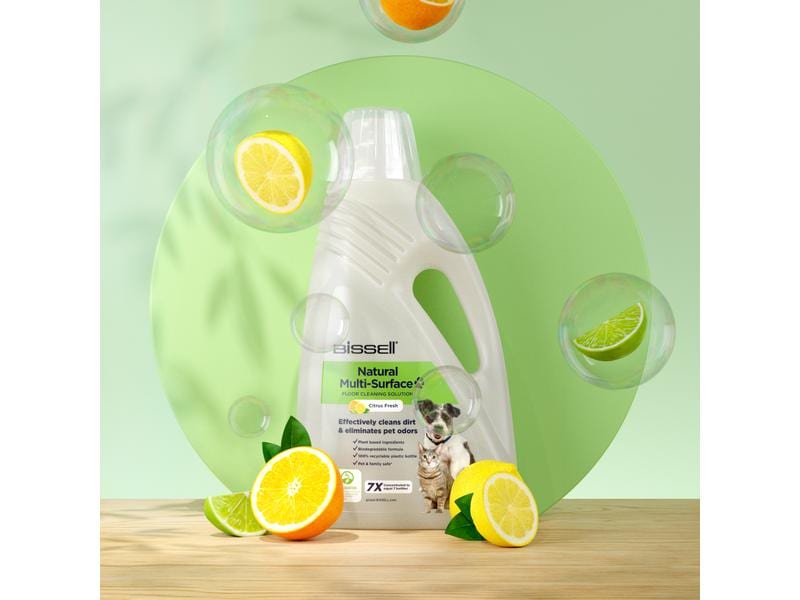 BISSELL Bodenreiniger Natural Multi-Surface Pet 2 l Pet-Reinigungsmittel für harte Oberflächen