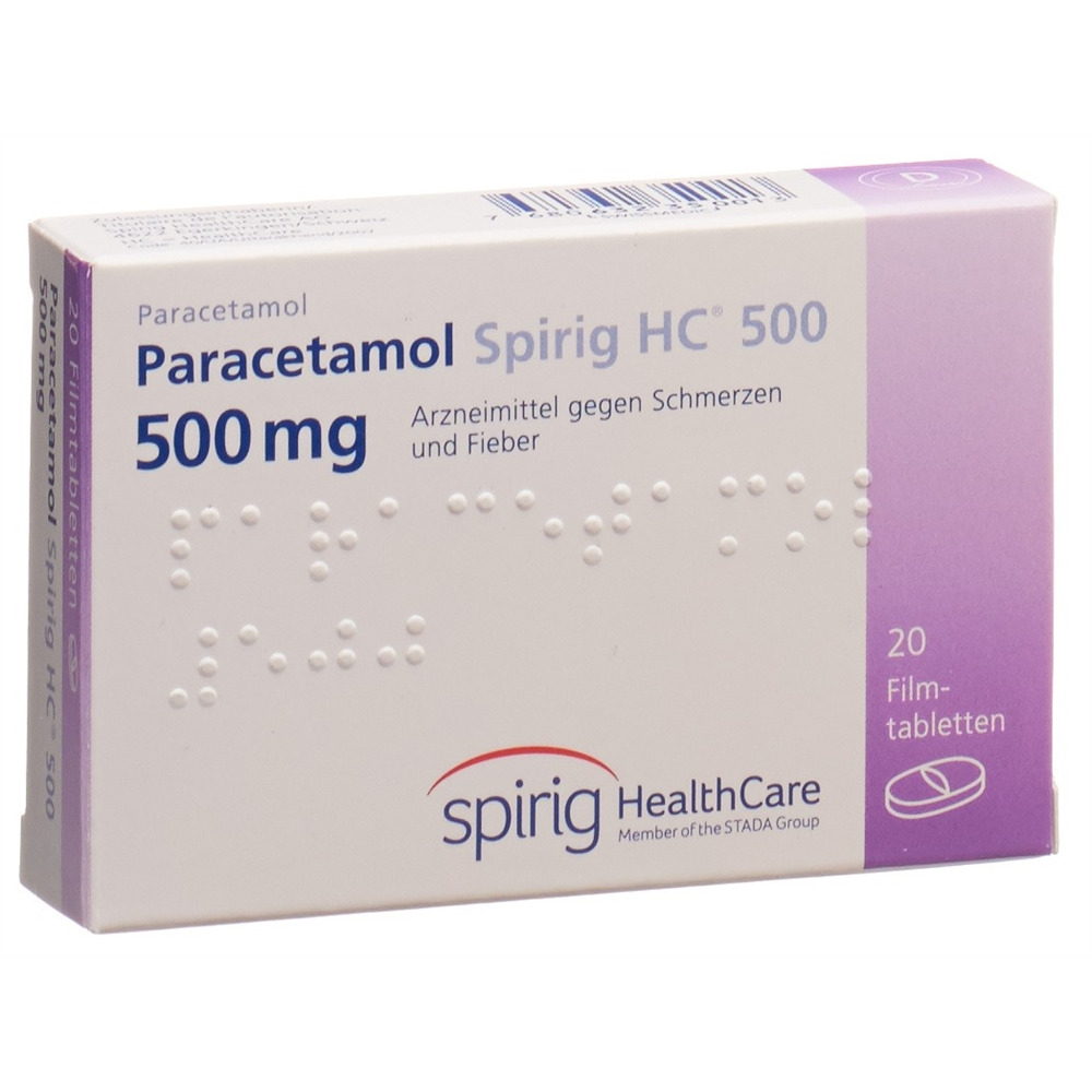 PARACETAMOL Spirig HC 500 mg<br>20 Stück, Blister, Filmtablette